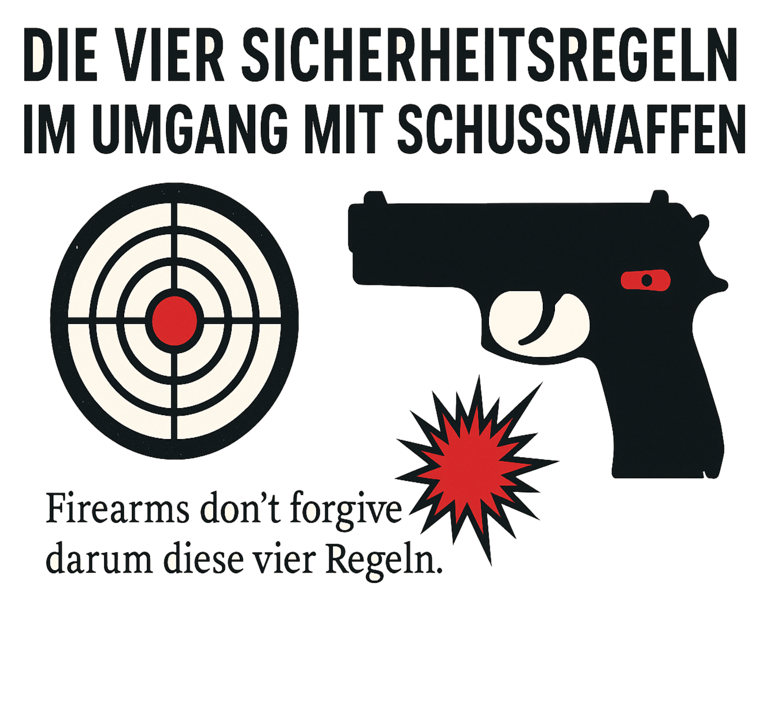 Sicherheitsregeln im Umgang mit Schusswaffen